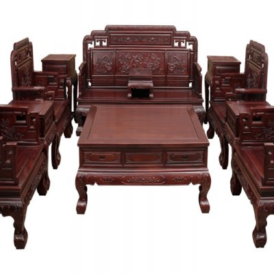 牡丹沙发十一件套